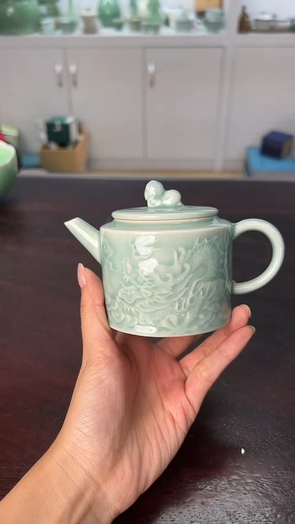 龙泉云间青瓷小米茶器
