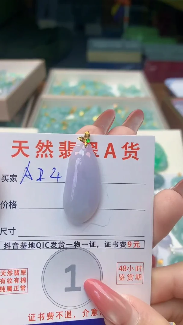 颈饰未镶嵌翡翠纯天然翡翠A货挂件