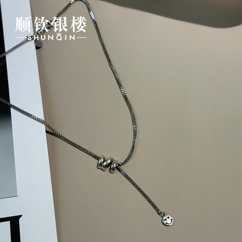 顺钦银楼 坠链均925银 【银悦项链】银S925项链气质轻奢时尚小蛮腰