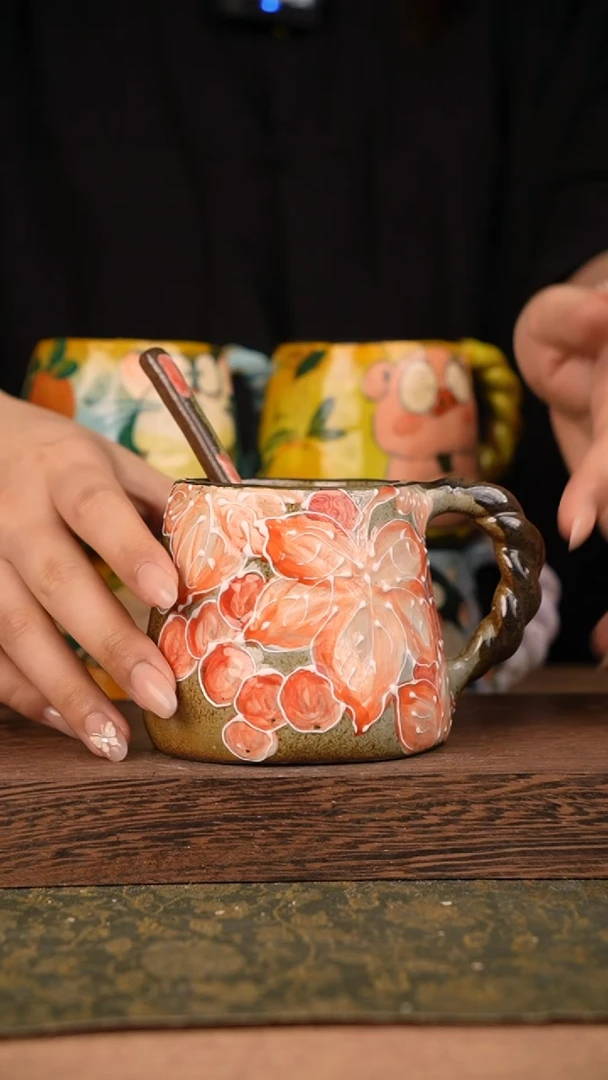 摆件泥垚手作 景德镇手工手绘器物