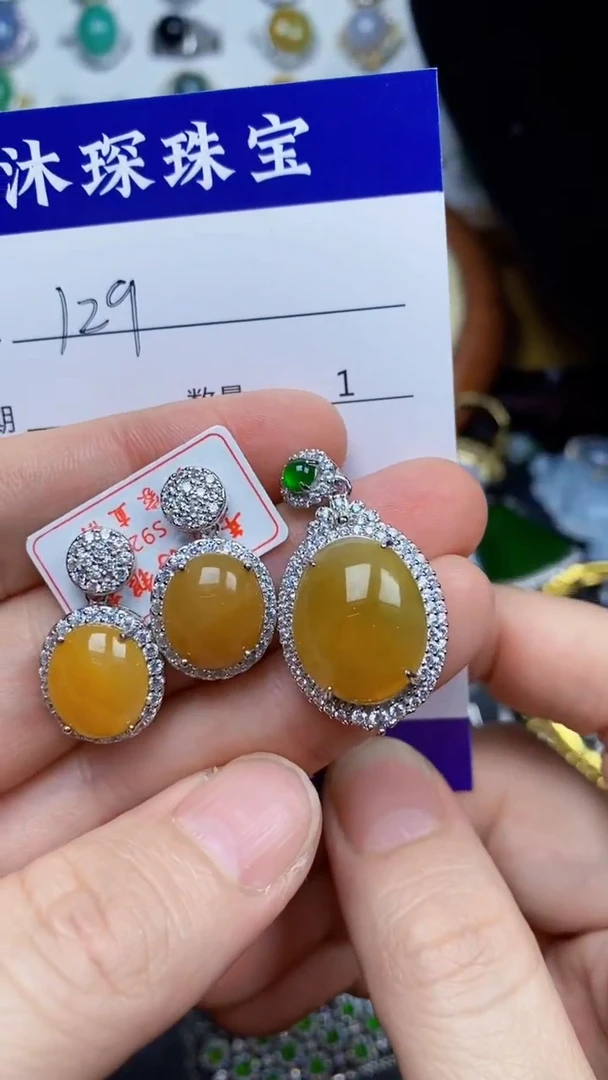 翡翠戒指银S925镶嵌1290