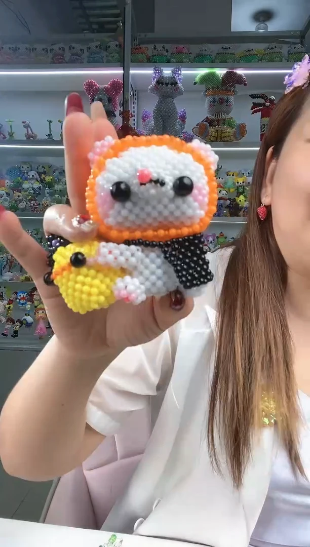 亚克力1504卡4糖果珠万圣南瓜猫材料包1套