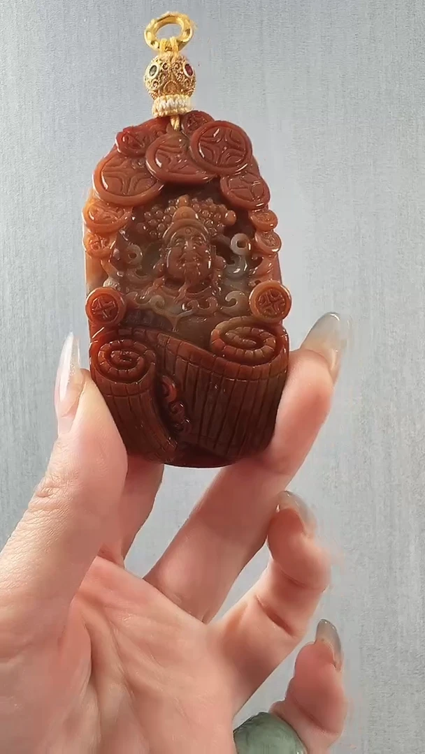 颈饰未镶嵌翡翠财神