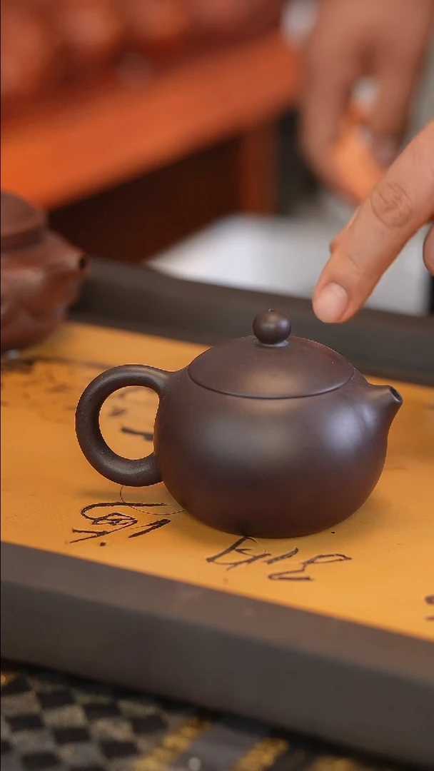 茶壶紫砂紫茄泥 半手工 西施 200cc