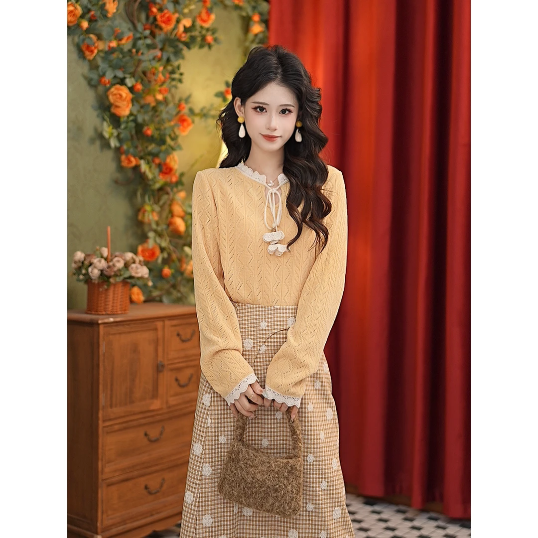 张嘉圆【洛叶】25年秋季新款宽松显瘦时尚长袖衬衫#Y14045