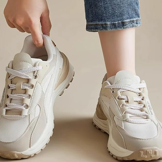 FVQA老爹鞋女款2025新年款春秋厚底休闲运动阿女甘鞋显脚小复古