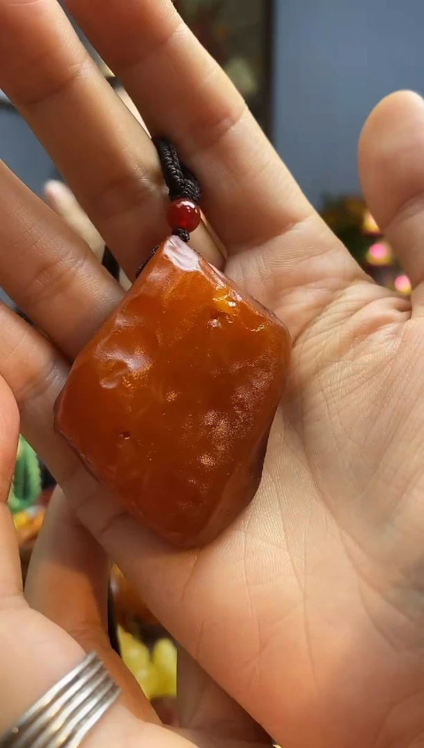 琥珀颈饰未镶嵌吊坠