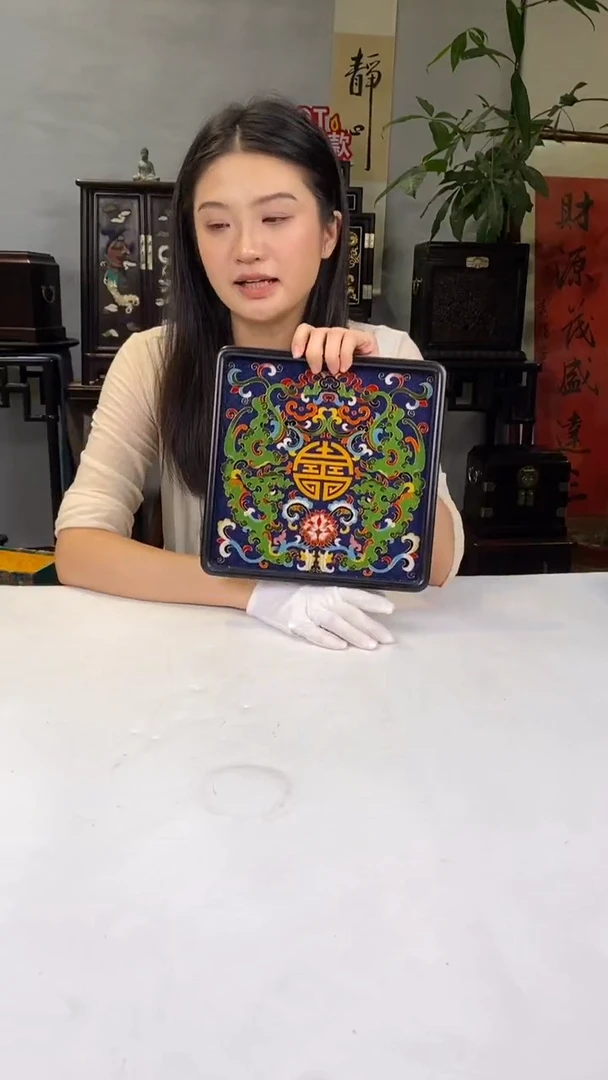 红酸枝木类端景台托盘