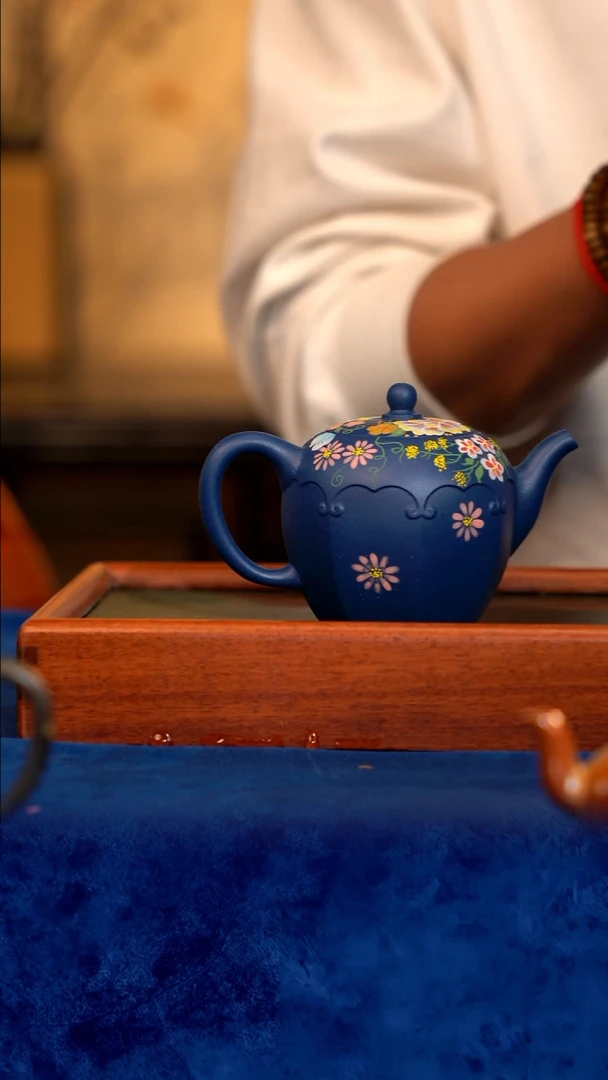 宜兴紫砂 紫砂茶壶 LJY 蓝料 美人肩