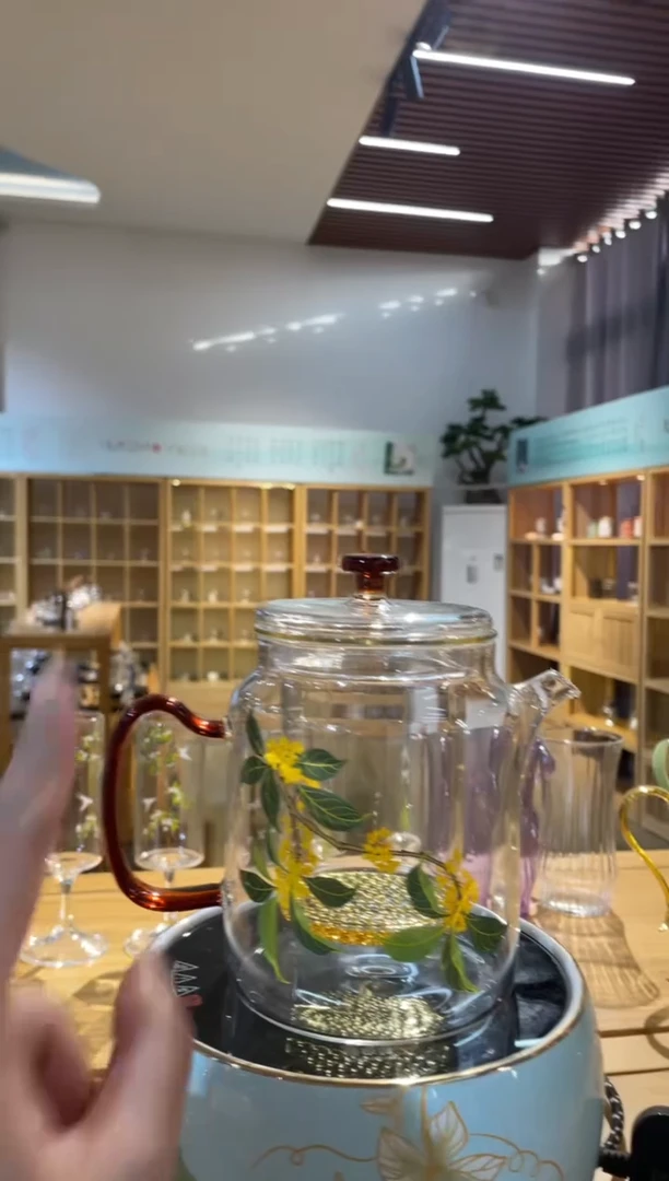 手工艺品玻璃神器煮茶壶琥珀色