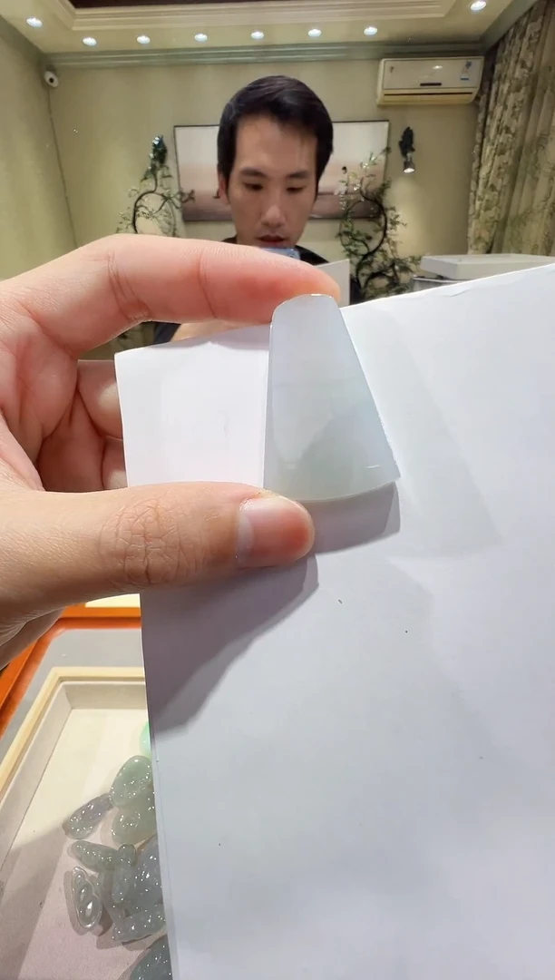 颈饰未镶嵌翡翠-纯天然缅甸A货翡翠吊坠-无事牌吊坠