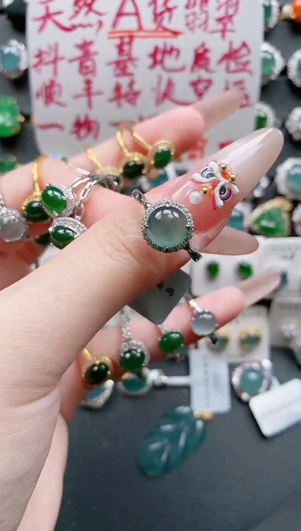 【闪购商品】翡翠戒指银S925镶嵌11111111