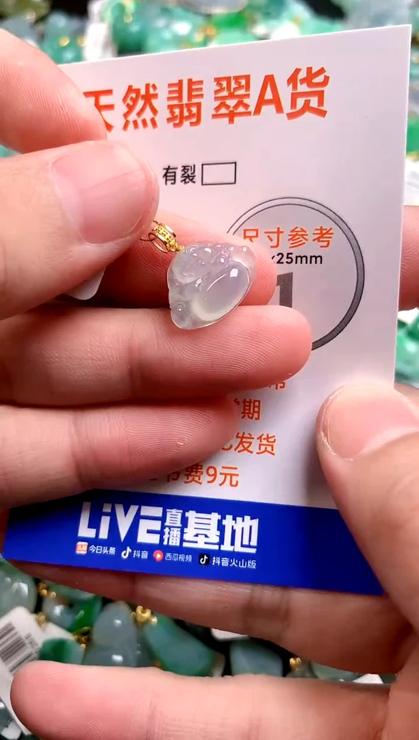 颈饰18K金镶嵌翡翠0516659647
