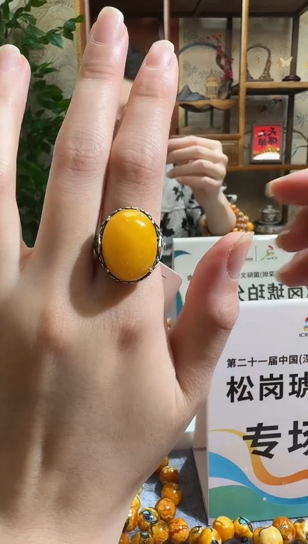 银S925镶嵌颈饰蜜蜡1014天然蜜蜡珠宝奇石假一赔十