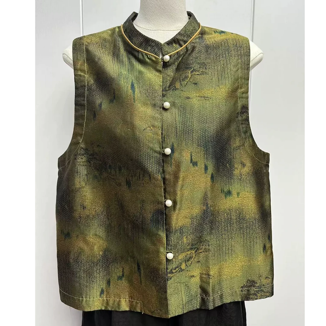 100%桑蚕丝 新宋锦高端女装真丝马甲