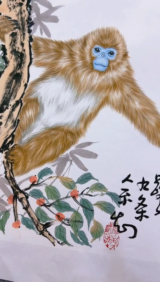 【闪购商品】绘画王冠人-1平尺工笔-国画作品