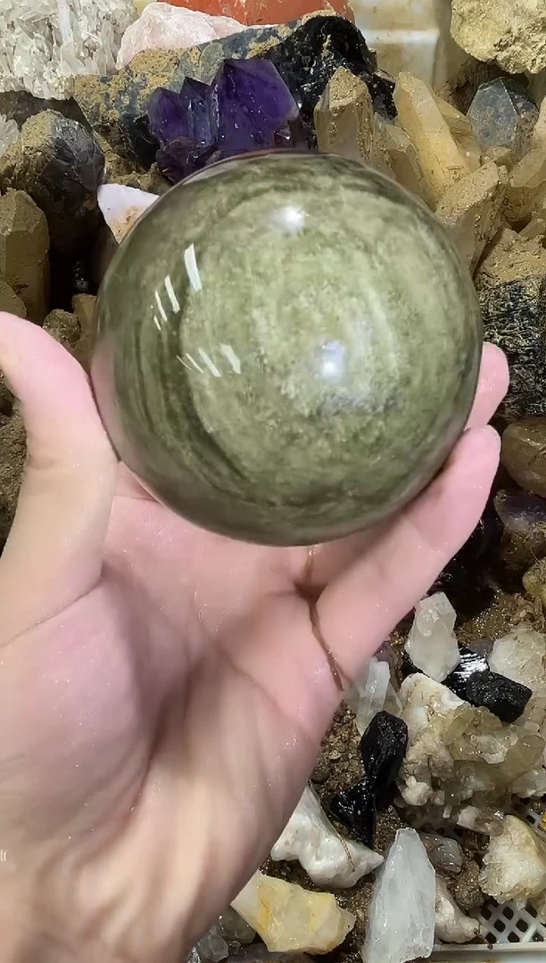 未镶嵌大型摆件（非配饰）水晶472金yao石球