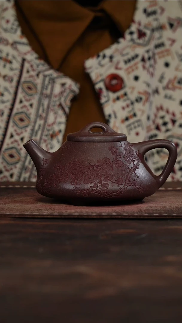茶杯紫砂非遗茶器-梅花石瓢