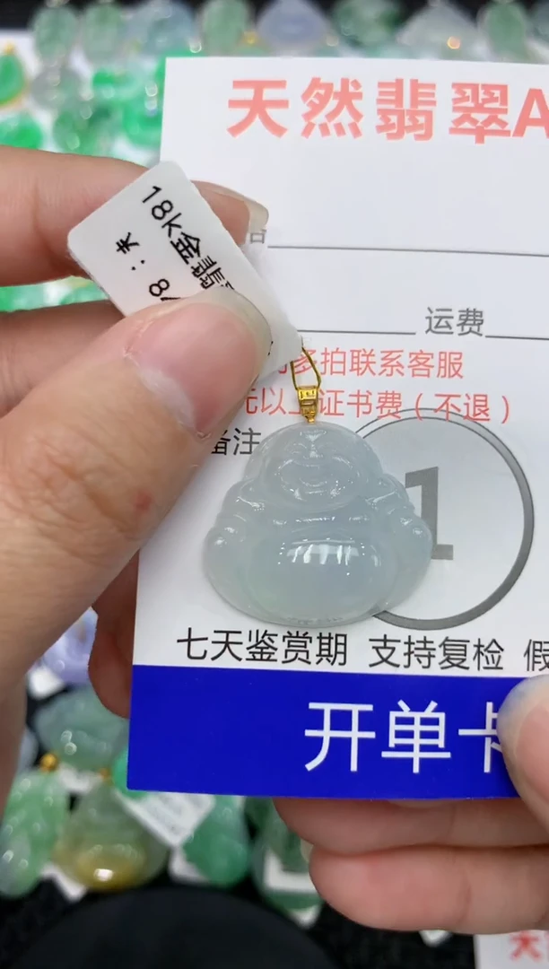 【闪购商品】翡翠颈饰18K金镶嵌 111111111111