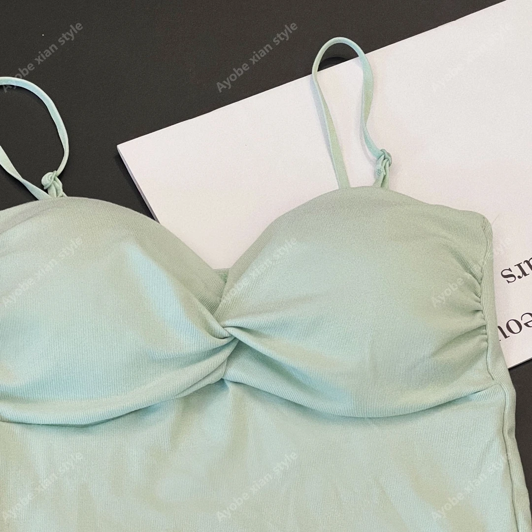 【Ayobe】时髦精Bi备~纯色轻奢气质高级百搭吊带