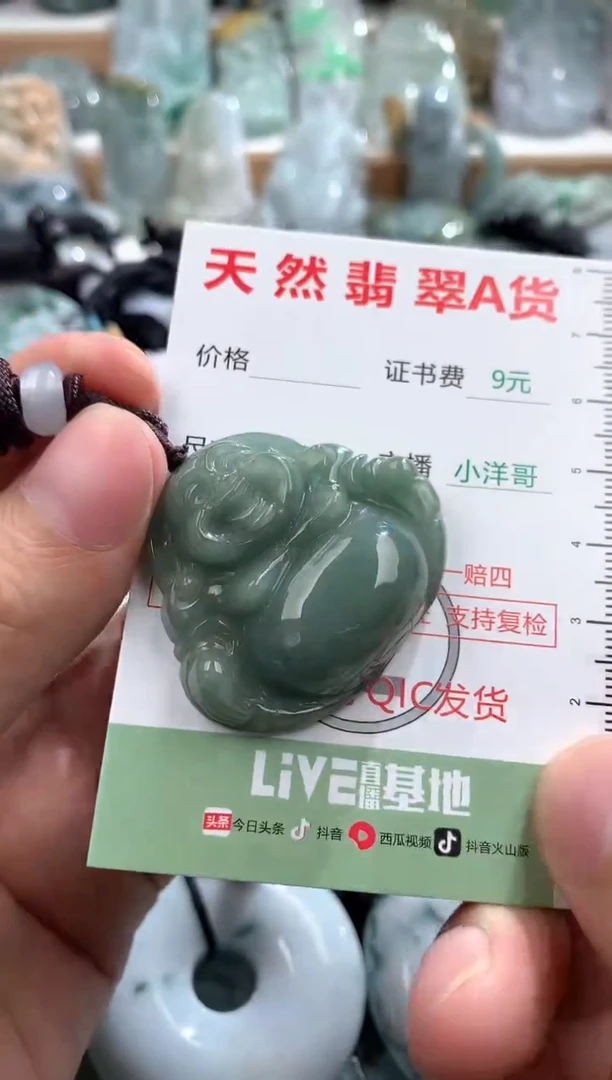 翡翠未镶嵌吊坠(不含链)1