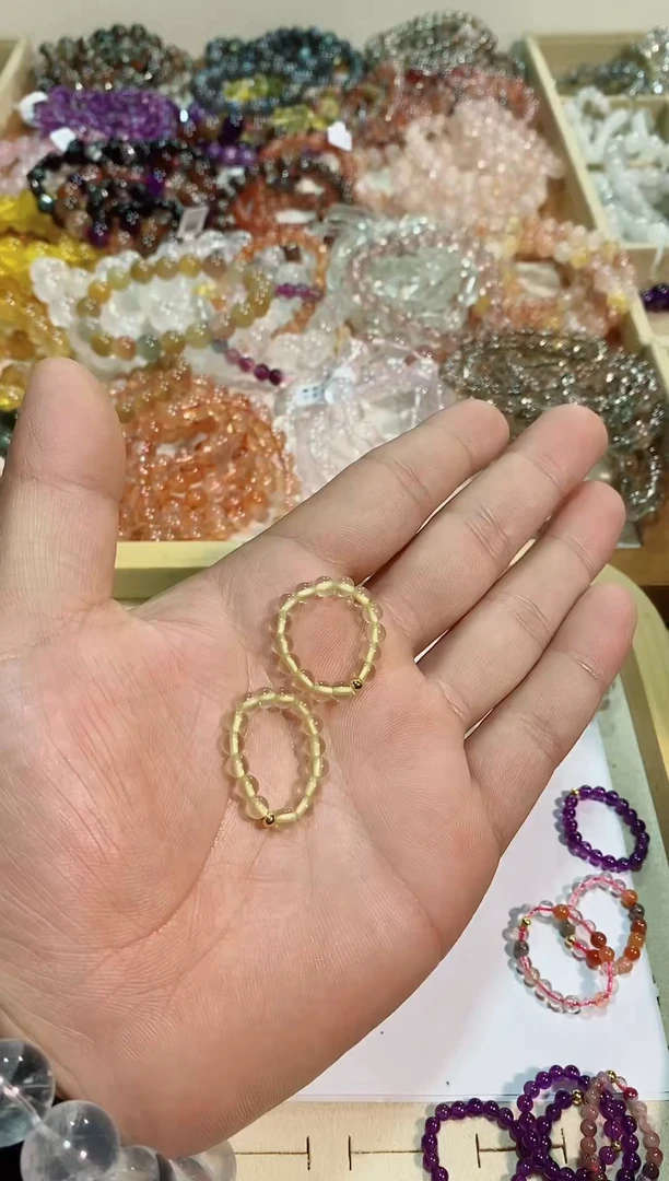 【闪购商品】黄晶手链未镶嵌戒指（多样性发其一）
