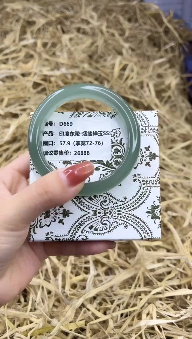 未镶嵌手镯石英质玉D669-57.9