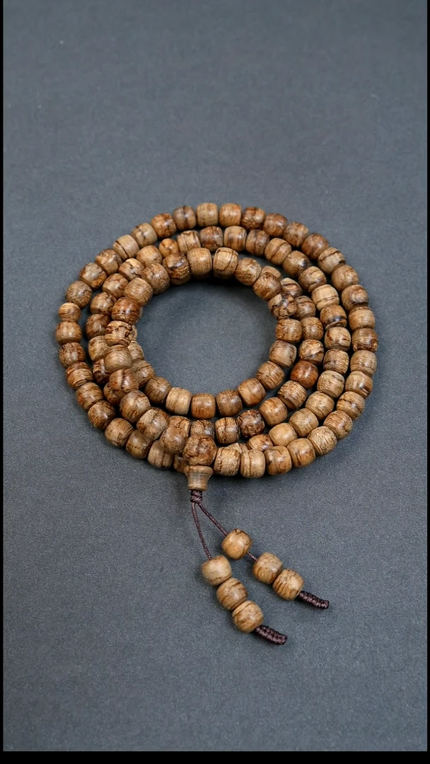 沉香手串7mm马尼涝鼓珠多圈13.15g