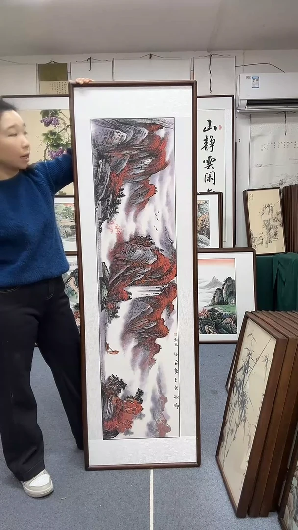 国画尺寸50*1米63实木画框京东包邮手绘