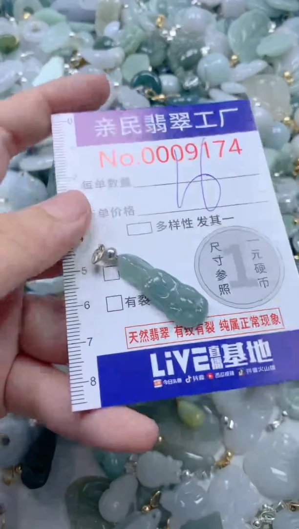 翡翠未镶嵌颈饰9174