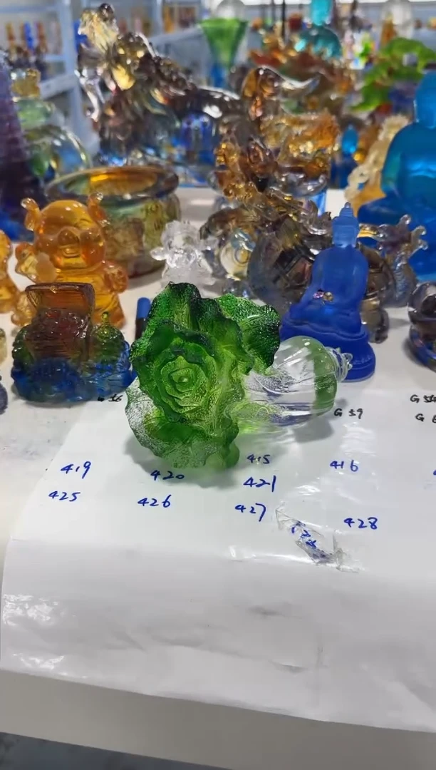 手工艺品琉璃415 白菜 微瑕作品  不退不换  介意勿拍