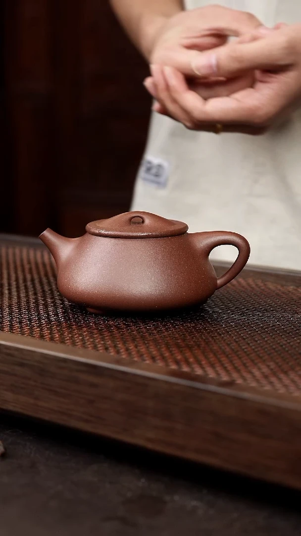 茶壶紫砂老紫泥满瓢