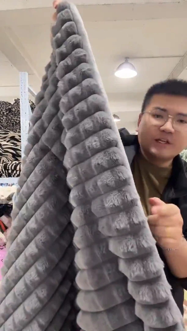 兔毛【高货兔兔被2x2.3米】外贸原单毛毯拍完现场打开看