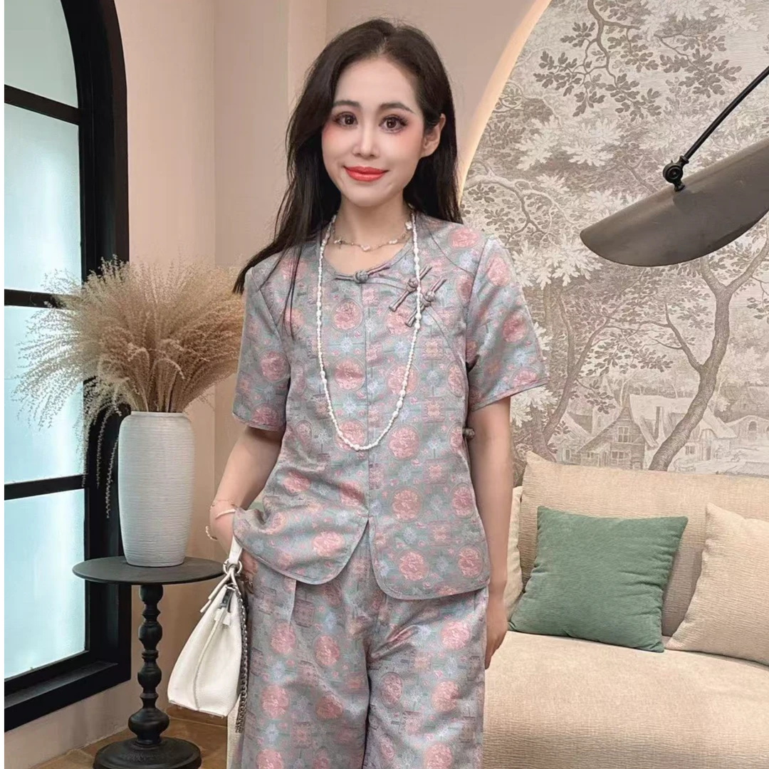 【禾禾家】“玲珑”夏季新款新中式高端气质女士上衣17067