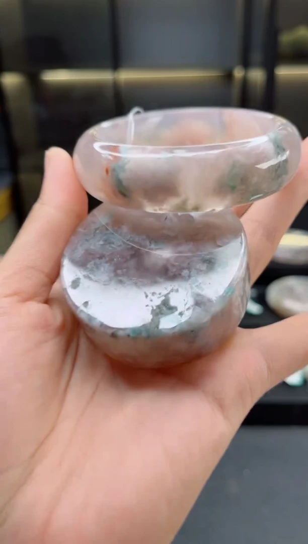 石英质玉手镯未镶嵌57圈口（赠送镯心）6887136