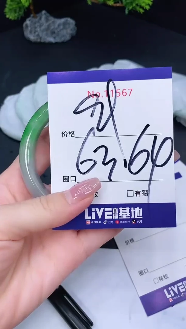 未镶嵌手镯翡翠11567