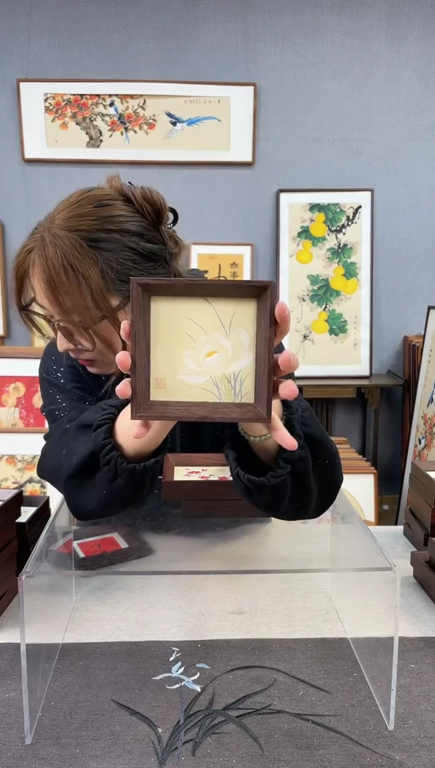 【闪购商品】国画5寸-小摆台作品-刘凤娜-荷花