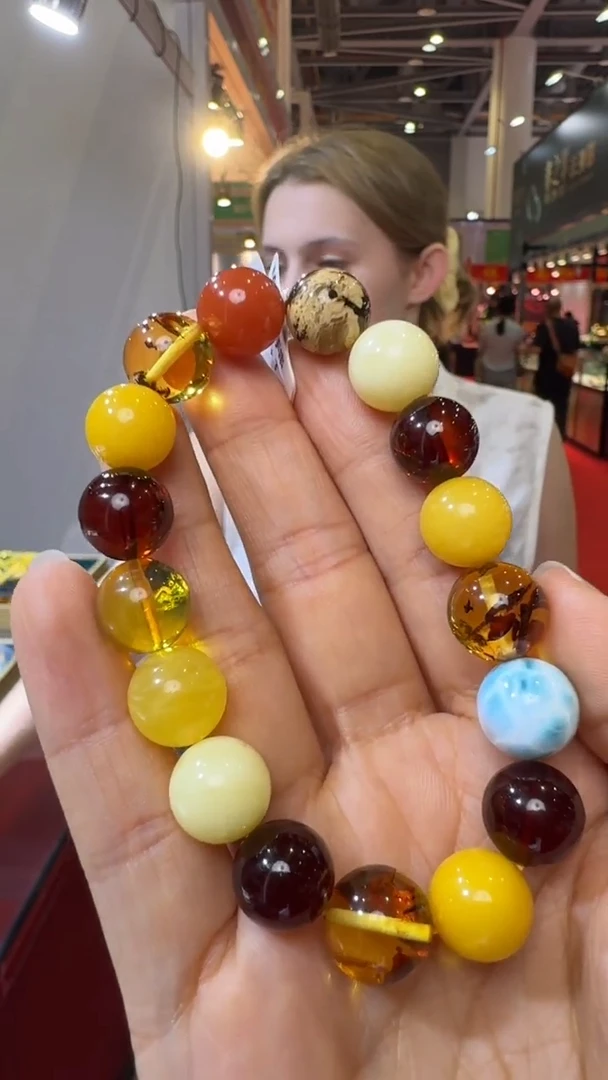 未镶嵌琥珀手链杭州珠宝展假一罚十