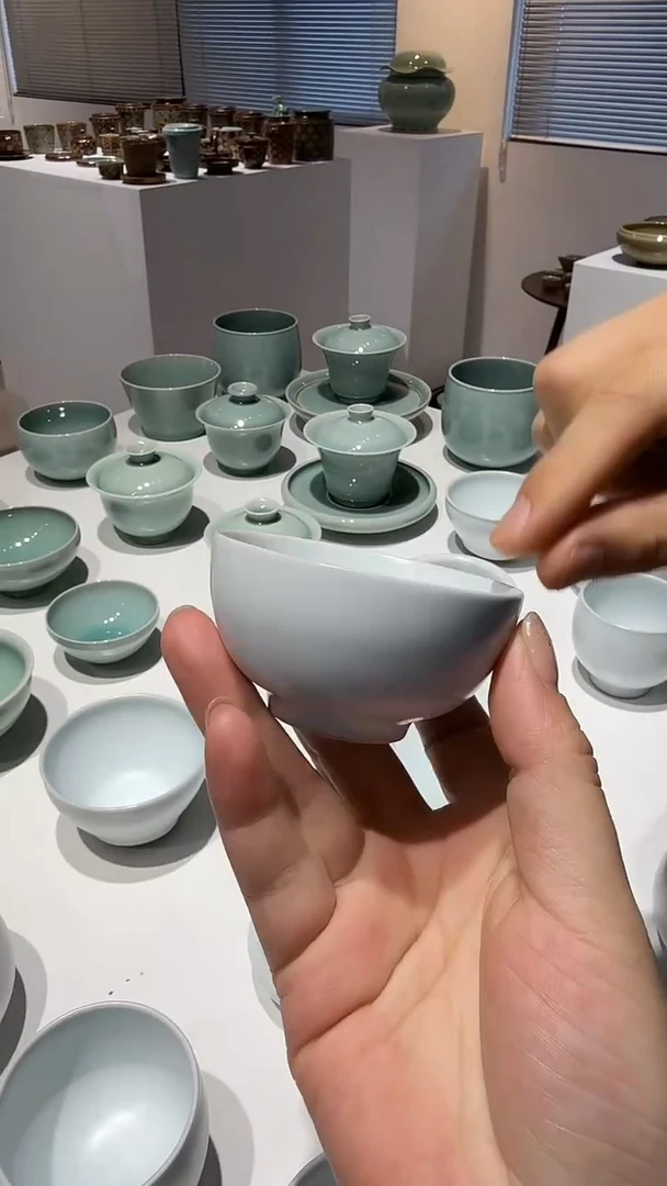青瓷手工茶器包邮
