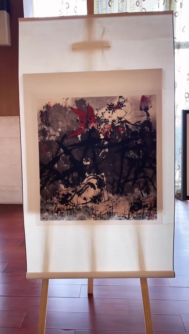 版画崔先生作品《暗香浮动》