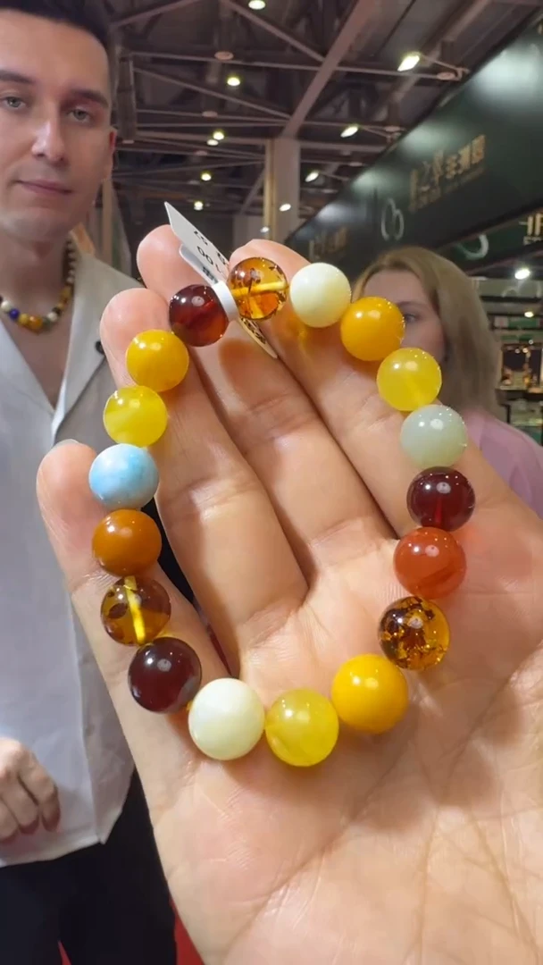 未镶嵌琥珀手链杭州珠宝展假一罚十