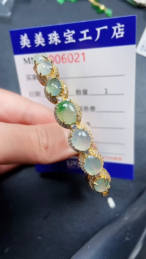 颈饰银S925镶嵌翡翠6021