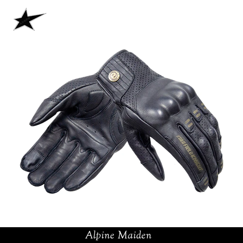 正品A星Alpine Maiden皮哈雷机车手套摩托车骑行手套复古改装手套