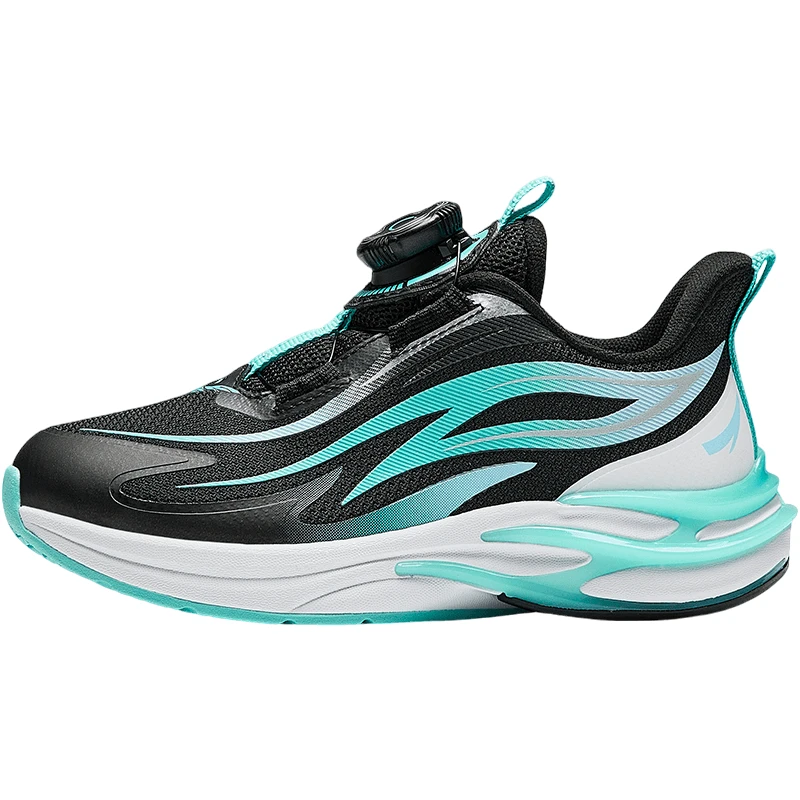 安踏儿童男小童红色火焰跑鞋春季流光风减震防滑耐磨犟弹网面