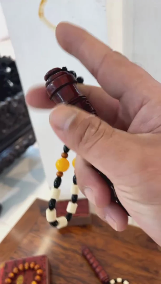 木紫檀毛笔把件啊啊