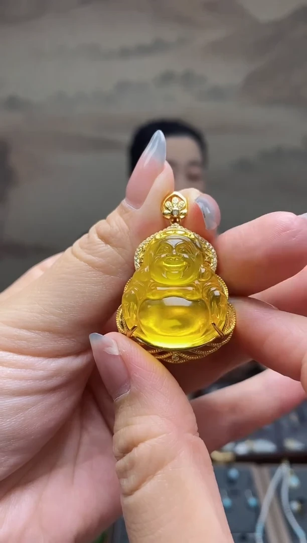 蜜蜡吊坠(不含链)银S925镶嵌DZ5575