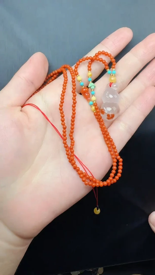 南红玛瑙颈饰未镶嵌葫芦06