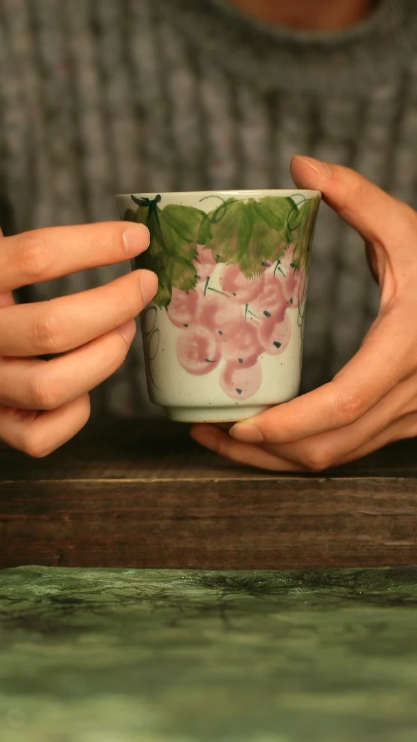 陶瓷青诗集手工手绘瓷器