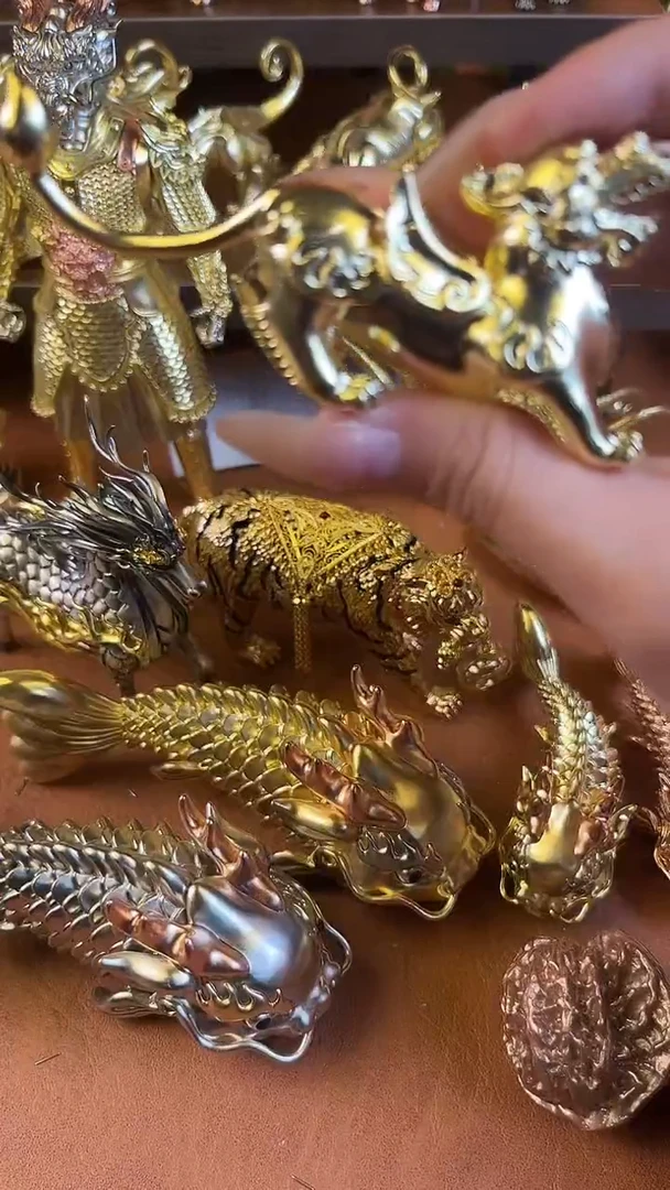 长尾貔貅黄铜实心