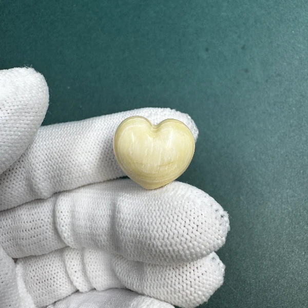 N1020天然猛犸牙爱心配饰 支持鉴定 假一罚四